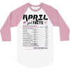 April Girl Facts Taurus 3/4 Sleeve Shirt