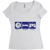 eat,sleep,game Women's Triblend Scoop T-shirt