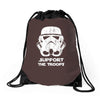 support the troops Drawstring Bags
