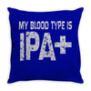 original blood type ipa positive craft beer Throw Pillow