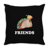 Best Friends Tacos Throw Pillow
