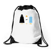 father, son, holy spirit Drawstring Bags