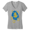sad hedgehog Women's V-Neck T-Shirt