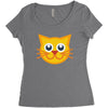 cat yellow Women's Triblend Scoop T-shirt