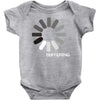 buffering  funny retro loading computer console fashion party Baby Onesie