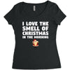 smell of christmas in the morning Women's Triblend Scoop T-shirt