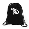 godzilla japanese red Drawstring Bags