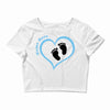 Baby Boy with Heart Any Name Customized Crop Top