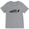 evolution of a rugby player t shirt top all black mens V-Neck Tee