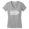 i'm with stupid Women's V-Neck T-Shirt