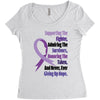 supporting the fighter, admiring the survivors, honoring the taken Women's Triblend Scoop T-shirt