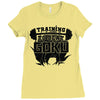 training to beat goku Ladies Fitted T-Shirt