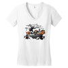 oblivious ninja trick or treat Women's V-Neck T-Shirt