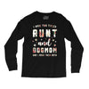 i have two titles aunt and dogmom and i rock them both with roses Long Sleeve Shirts