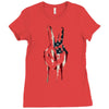 peace and love usa flag Ladies Fitted T-Shirt