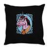 unicorn nerd graphic Throw Pillow