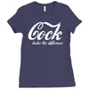 cock   taste the difference funny Ladies Fitted T-Shirt