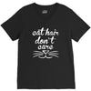 cat hair don't care cute crazy cat V-Neck Tee