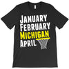 January February Michigan April - March Madness Basketball T-Shirt