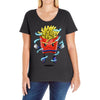 saiyan fries Ladies Curvy T-Shirt