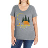 Total Solar Eclipse Camp Ladies Curvy T-Shirt