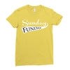 sunday funday (white) Ladies Fitted T-Shirt