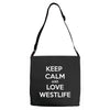 westlife white logo Adjustable Strap Totes