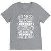 Real Kings Are Born On October 8 V-Neck Tee