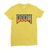 Wtf Doom Black Stroke Ladies Fitted T-Shirt