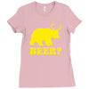 beer t shirt bear plus deer funny tee drinking college humor party shi Ladies Fitted T-Shirt