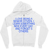 i love being a senior citizen Zipper Hoodie