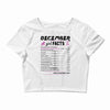 December Girl Facts Capricorn Crop Top