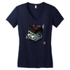rockabilly by thinkd d55orxl Women's V-Neck T-Shirt