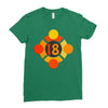 orange 18 Ladies Fitted T-Shirt