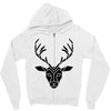 poly deer black Zipper Hoodie