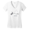 nuke the whales Women's V-Neck T-Shirt