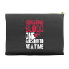 donating blood one mosquito funny Accessory Pouches