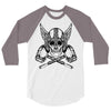 vikings head 3/4 Sleeve Shirt
