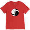 yin yang cat V-Neck Tee