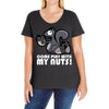 come play with my nuts Ladies Curvy T-Shirt