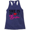 she is my bestie Racerback Tank
