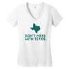 don't mess with tetris Women's V-Neck T-Shirt