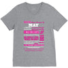 quens are born in may V-Neck Tee