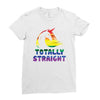 Totally Straight Lgbt Unicorn Ladies Fitted T-Shirt