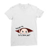 June Peeking Out Baby Boy Ladies Fitted T-Shirt
