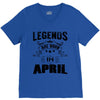 Legends Are Born In April V-Neck Tee