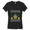 totoro ugly christmas Women's V-Neck T-Shirt
