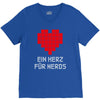 nerd shirt design  herz f&uuml;r nerds computer gaming fun big bang minecr V-Neck Tee
