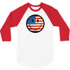 patriotic smiley face 3/4 Sleeve Shirt