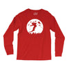 skiier moon moonlight silhouett Long Sleeve Shirts